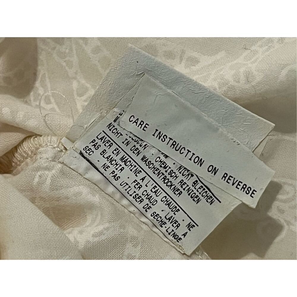 NWT Bennetton cream floral loose fit tank top with lace trim -S - Picture 8 of 8